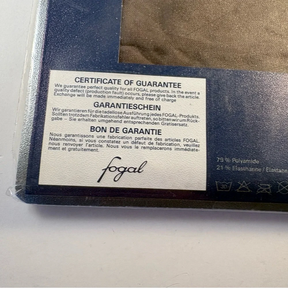 New Fogal Figuera Figueras 542 Women's‎ Pantyhose Sz Small Brown Career Dress